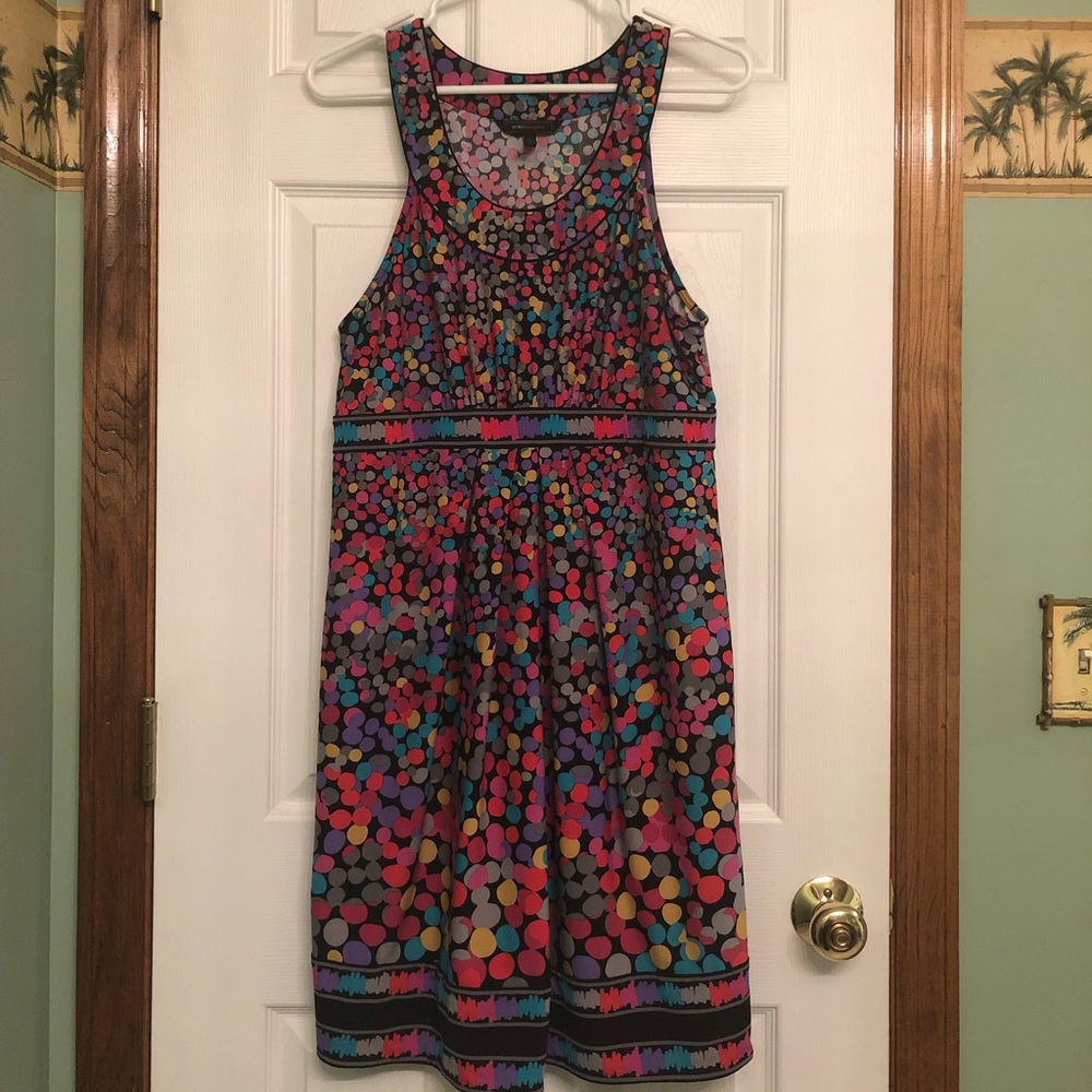 BCBGMAXAZRIA Multicolored Polka Dot Dress